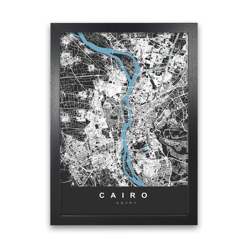 Cairo Art Print by UrbanMaps Black Grain