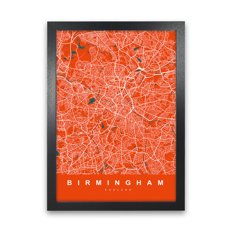 Birmingham I Art Print by UrbanMaps Black Grain