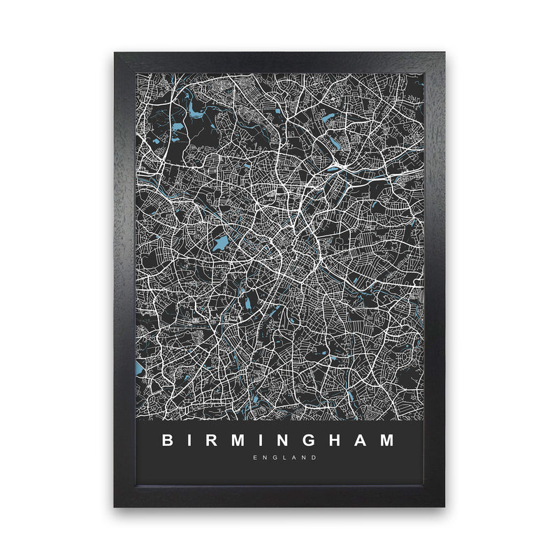 Birmingham III Art Print by UrbanMaps Black Grain