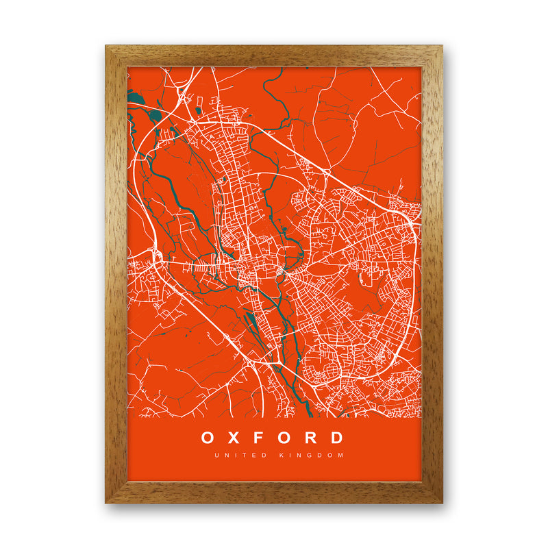 Oxford I Art Print by UrbanMaps Oak Grain