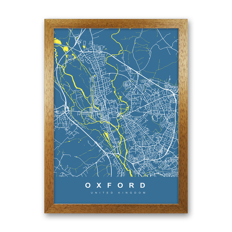 Oxford II Art Print by UrbanMaps Oak Grain