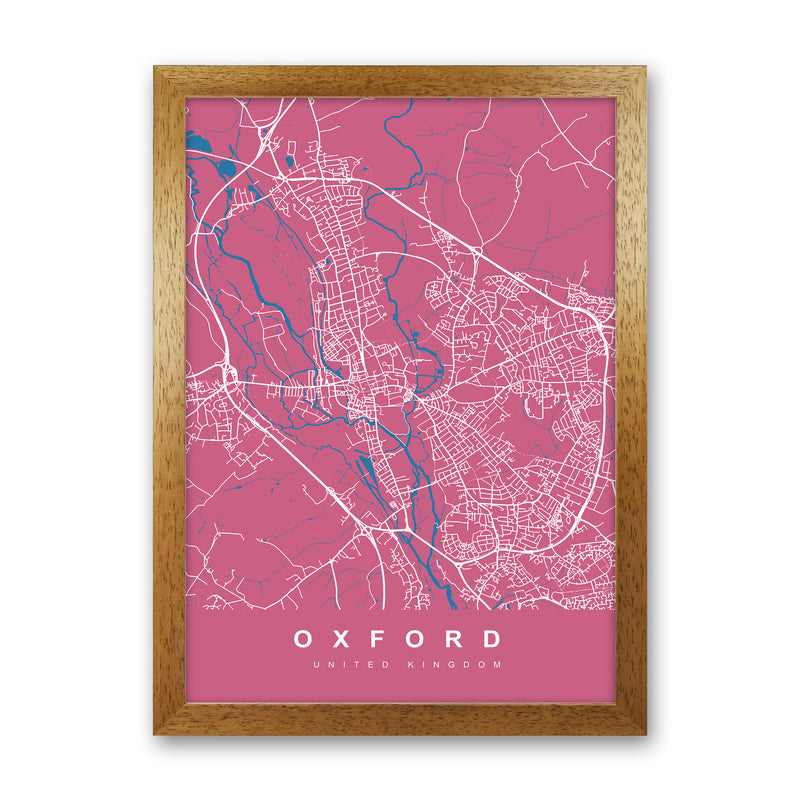 Oxford III Art Print by UrbanMaps Oak Grain