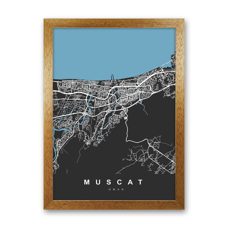 Muscat Art Print by UrbanMaps Oak Grain