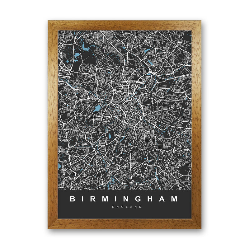 Birmingham III Art Print by UrbanMaps Oak Grain