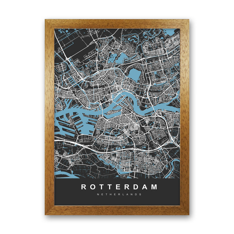 Rotterdam Art Print by UrbanMaps Oak Grain