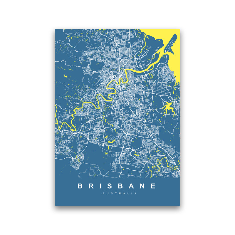 Brisbane I Art Print by UrbanMaps Print Only