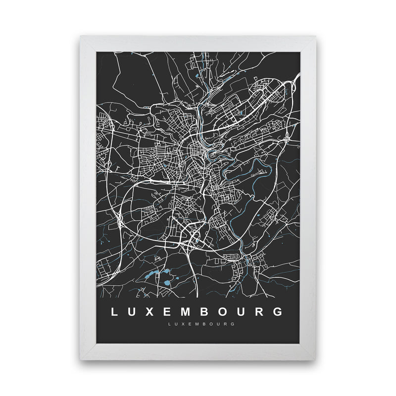 Luxembourg Art Print by UrbanMaps White Grain