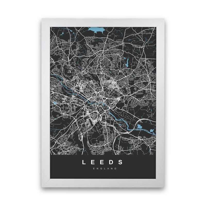 Leeds III Art Print by UrbanMaps White Grain