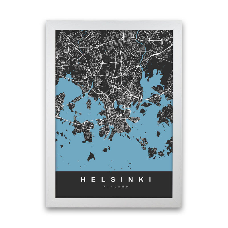 Helsinki Art Print by UrbanMaps White Grain