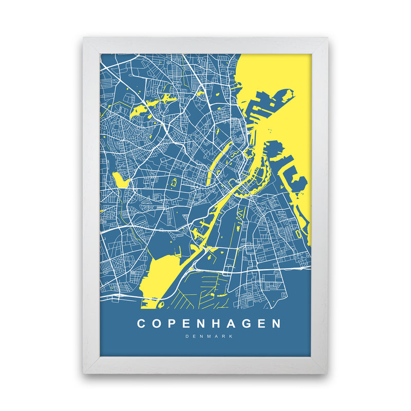 Copenhagen I Art Print by UrbanMaps White Grain