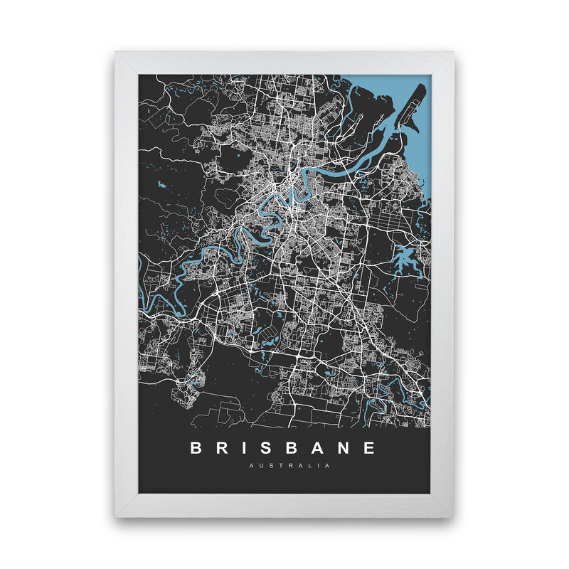 Brisbane II Art Print by UrbanMaps White Grain