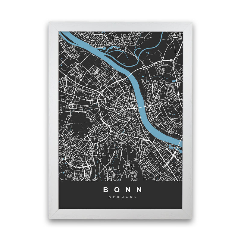 Bonn Art Print by UrbanMaps White Grain