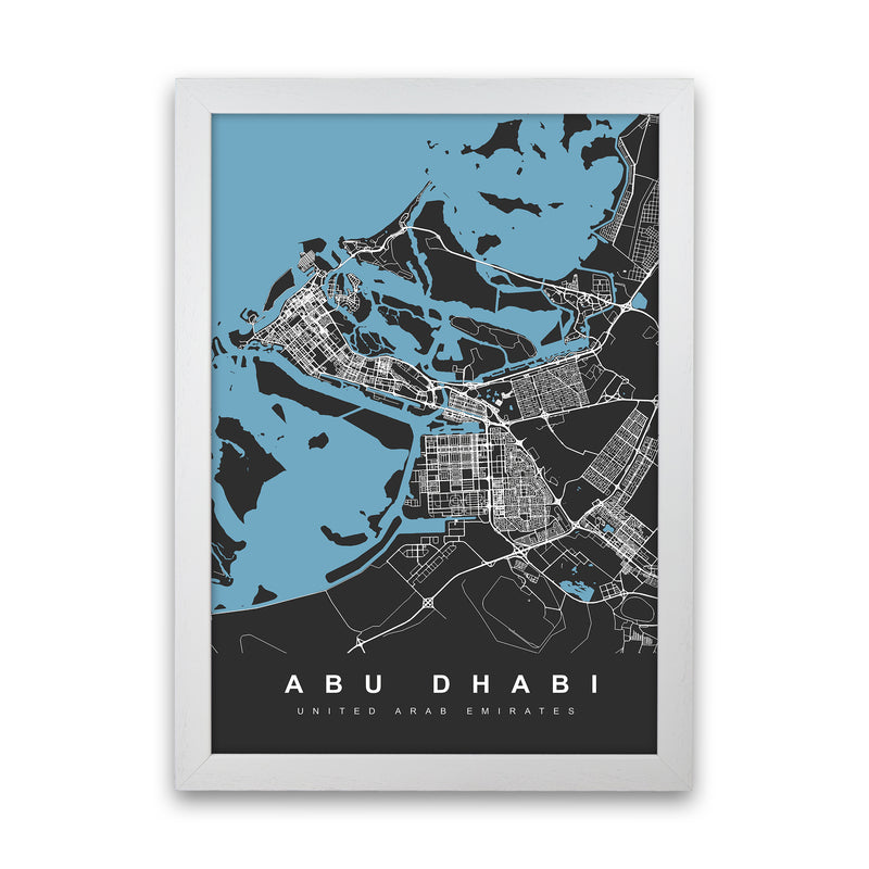 Abu Dhabi Art Print by UrbanMaps White Grain
