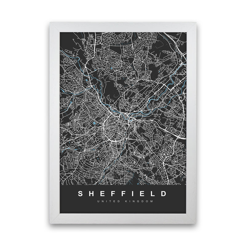 Sheffield III Art Print by UrbanMaps White Grain