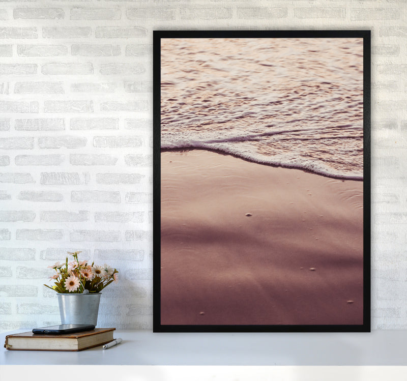 Sunset Waves Photography Print by Victoria Frost A1 White Frame
