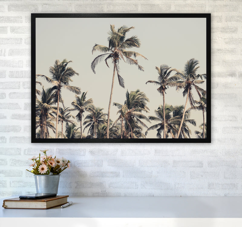 Palm Trees on the beach Photography Print by Victoria Frost A1 White Frame