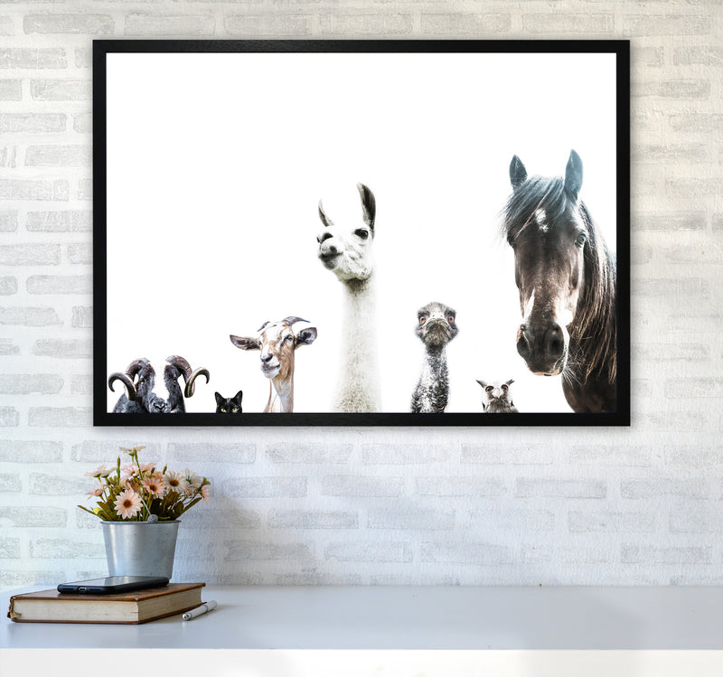 Animal Crew Photography Print by Victoria Frost A1 White Frame