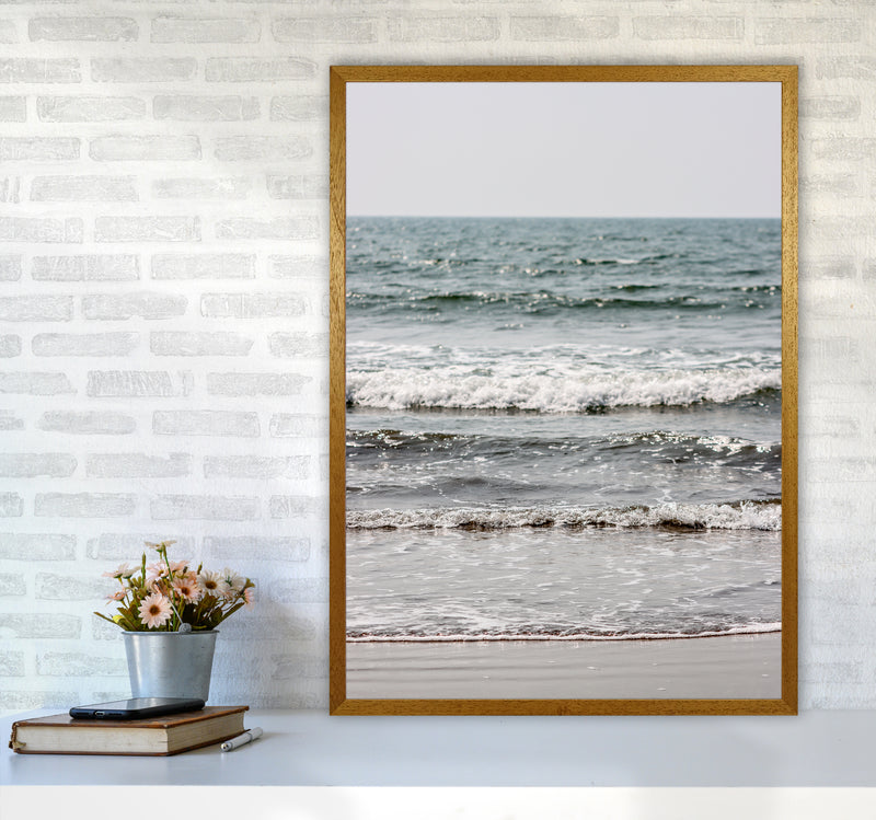 Blue Beach Waves Photography Print by Victoria Frost A1 Print Only