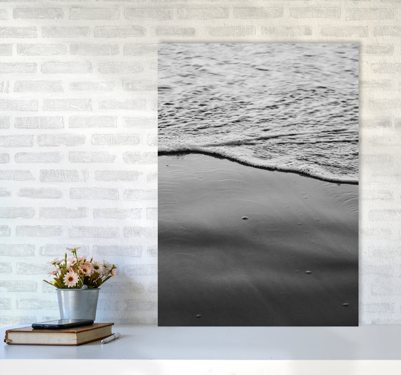 Sea Foam Photography Print by Victoria Frost A1 Black Frame