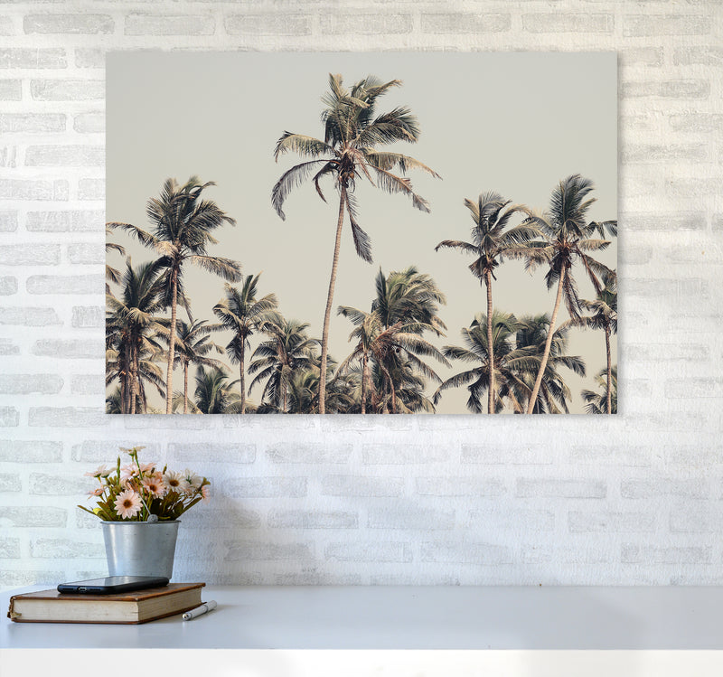 Palm Trees on the beach Photography Print by Victoria Frost A1 Black Frame