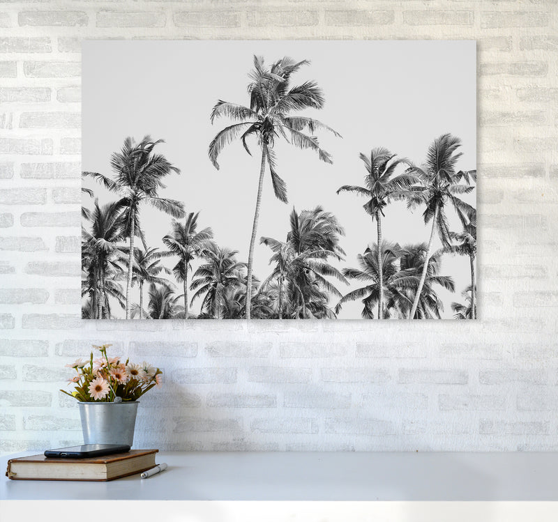 Palm Trees on the beach II Photography Print by Victoria Frost A1 Black Frame