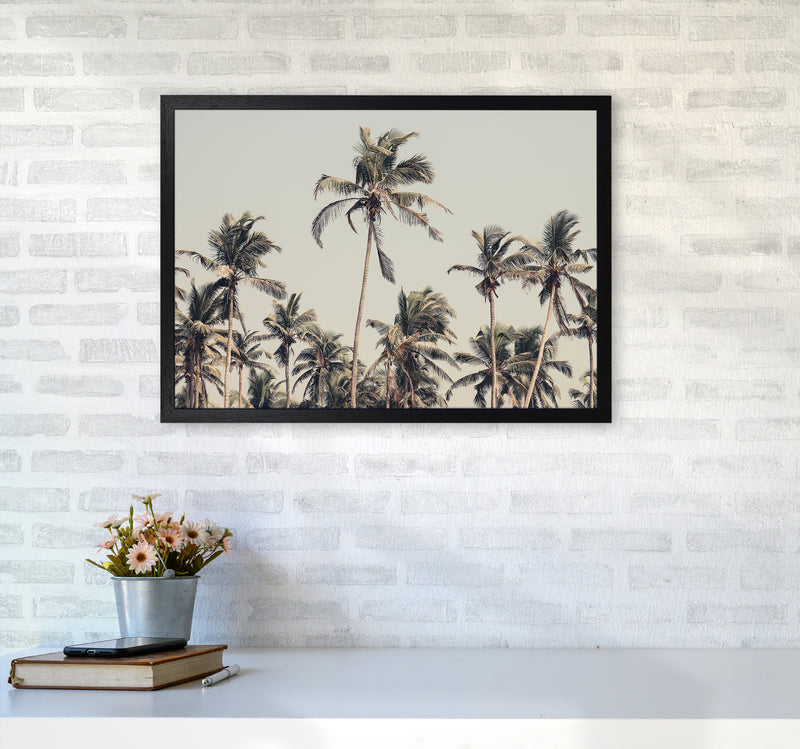Palm Trees on the beach Photography Print by Victoria Frost A2 White Frame