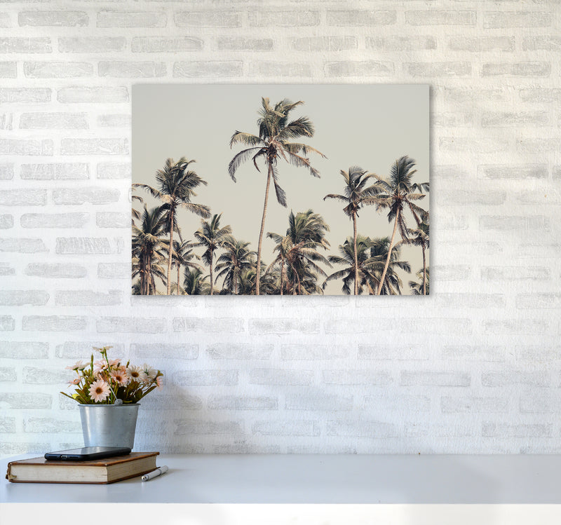 Palm Trees on the beach Photography Print by Victoria Frost A2 Black Frame