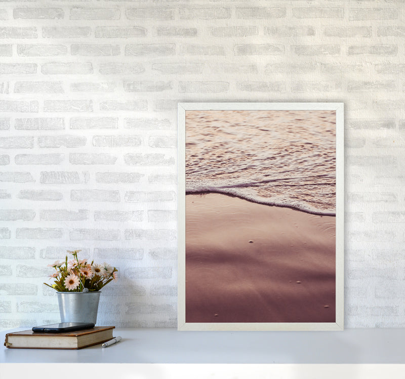 Sunset Waves Photography Print by Victoria Frost A2 Oak Frame