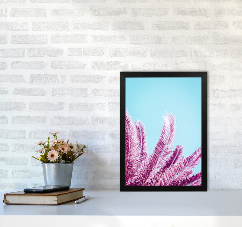 Pink Palm Trees Photography Print by Victoria Frost A3 White Frame