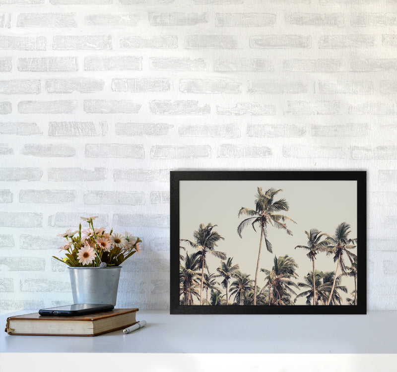 Palm Trees on the beach Photography Print by Victoria Frost A3 White Frame
