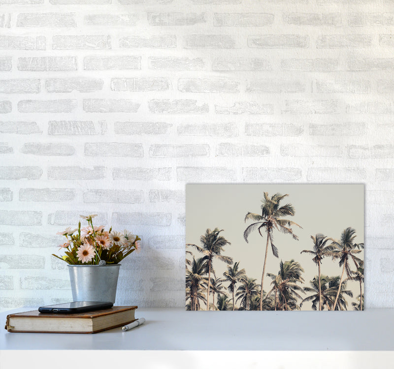 Palm Trees on the beach Photography Print by Victoria Frost A3 Black Frame