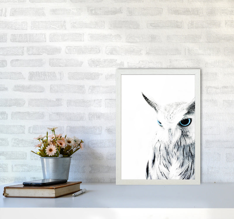 Owl I Photography Print by Victoria Frost A3 Oak Frame