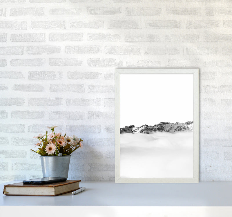 Mountains Divide Photography Print by Victoria Frost A3 Oak Frame