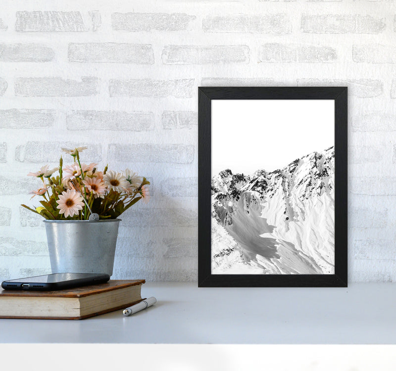 Mountains Edge Photography Print by Victoria Frost A4 White Frame