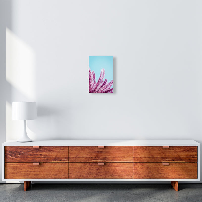 Pink Palm Trees Photography Print by Victoria Frost A4 Canvas
