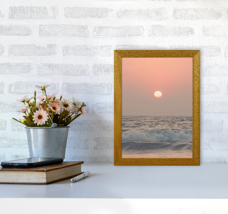 Pink beach sunset Photography Print by Victoria Frost A4 Print Only