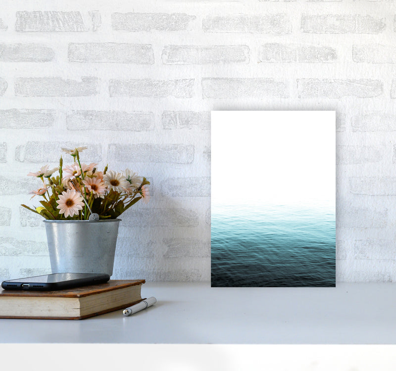 Vast Blue Ocean Photography Print by Victoria Frost A4 Black Frame