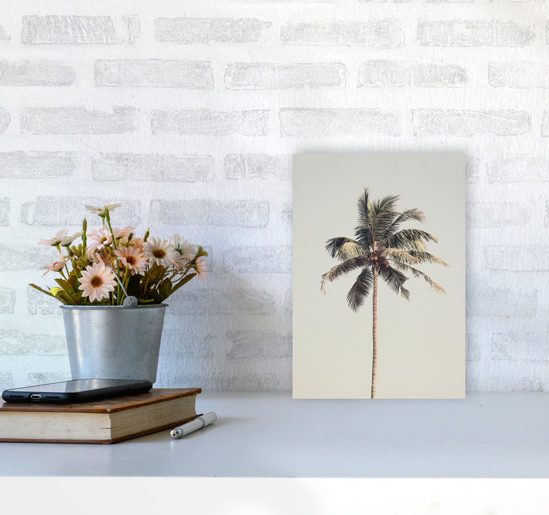 Palm tree by the beach Photography Print by Victoria Frost A4 Black Frame
