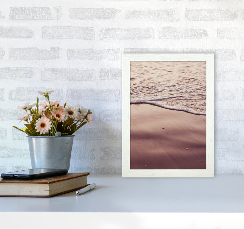 Sunset Waves Photography Print by Victoria Frost A4 Oak Frame