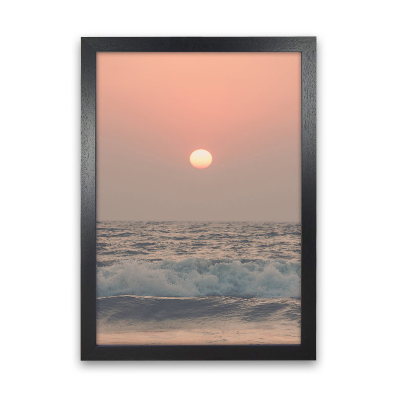 Pink beach sunset Photography Print by Victoria Frost Black Grain