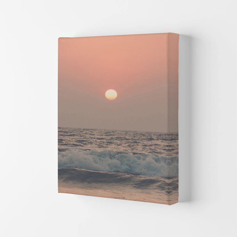 Pink beach sunset Photography Print by Victoria Frost Canvas