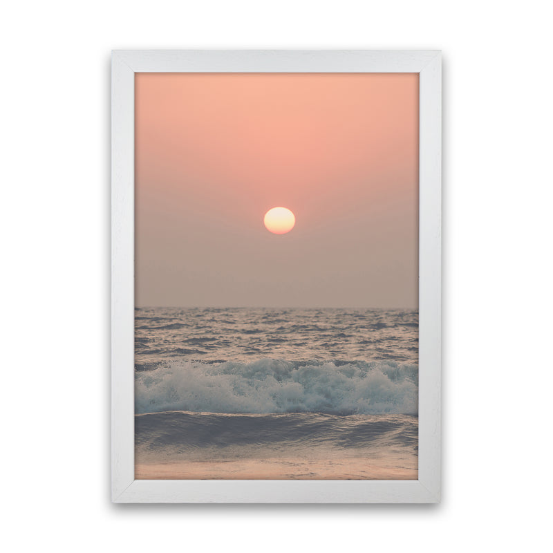 Pink beach sunset Photography Print by Victoria Frost White Grain