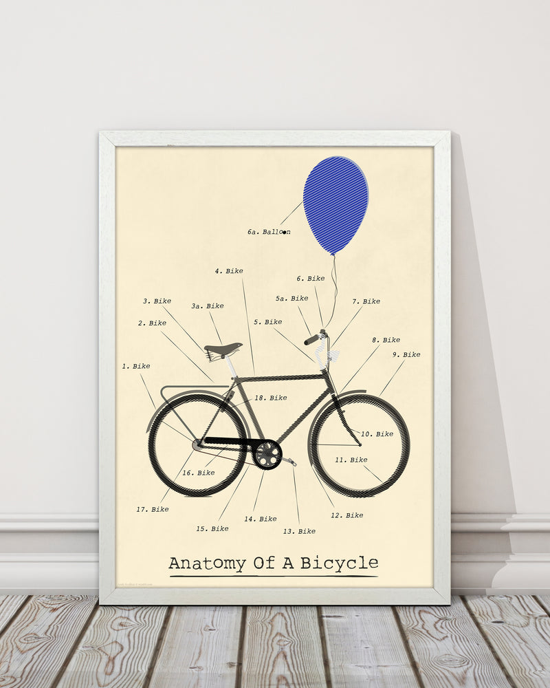 Anatomy of a Bicycle Art Print by Wyatt9