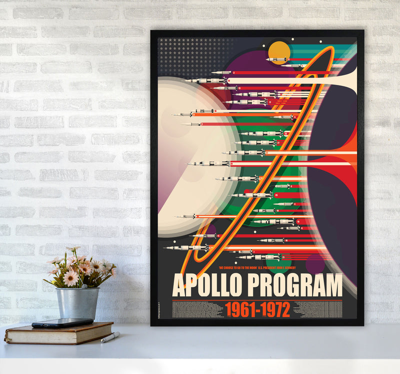 Apollo Program Art Print by Wyatt9 A1 White Frame