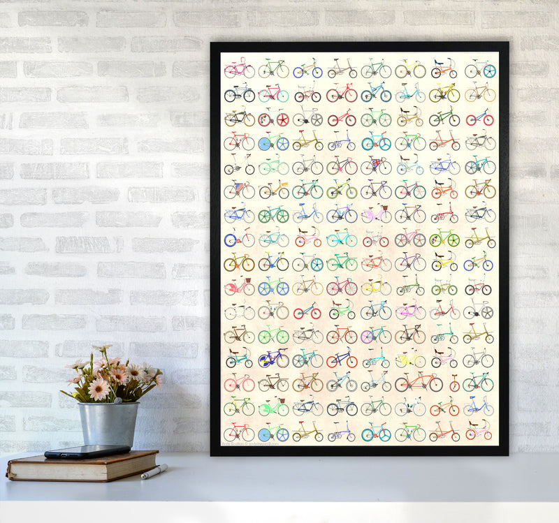 FAVE Cycling Art Print by Wyatt9 A1 White Frame