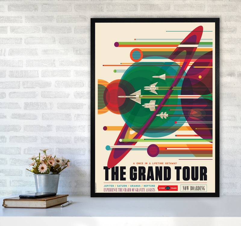 Grand Tour Retro Art Print by Wyatt9 A1 White Frame