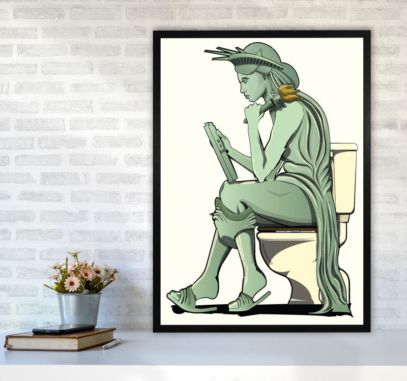Statue of Liberty Loo by Wyatt9 A1 White Frame