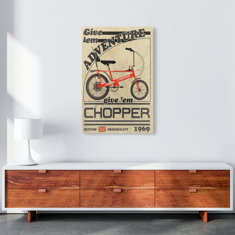 Chopper Vintage Cycling Print by Wyatt9 A1 Canvas