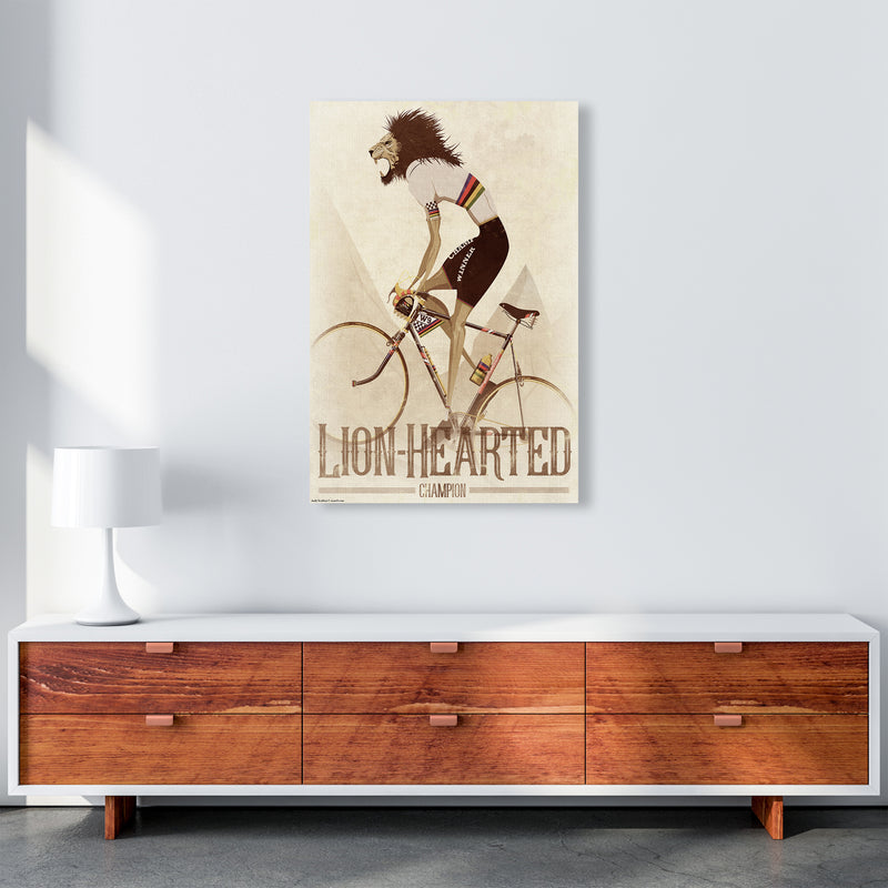 Lion Hearted Cycling Print by Wyatt9 A1 Canvas