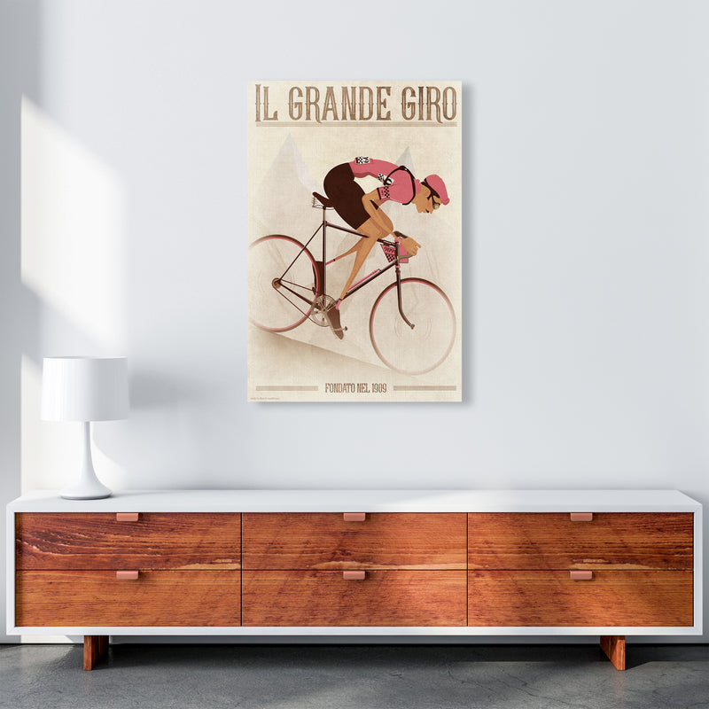 PinkRetro Cycling Print by Wyatt9 A1 Canvas